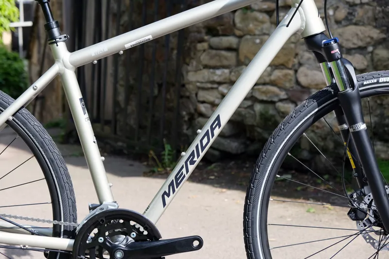 2021 Merida Crossway 100 Silk Titanium Hybrid Bike