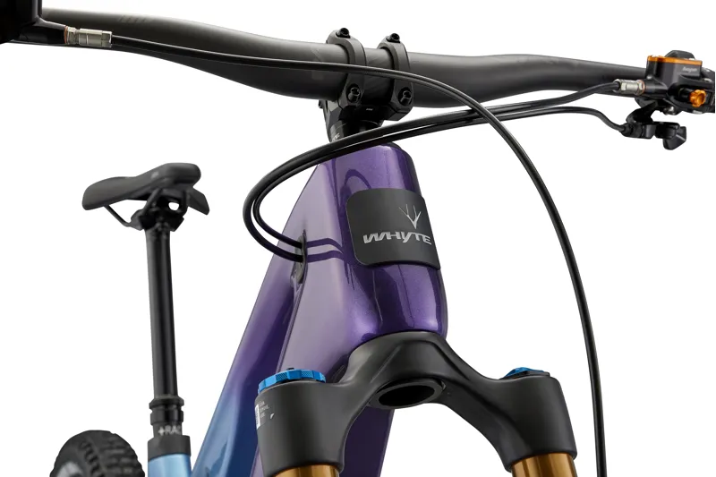 Whyte E-Lyte Evo Stag Works Trail/Enduro Electric Mountain Bike in Blurple-10