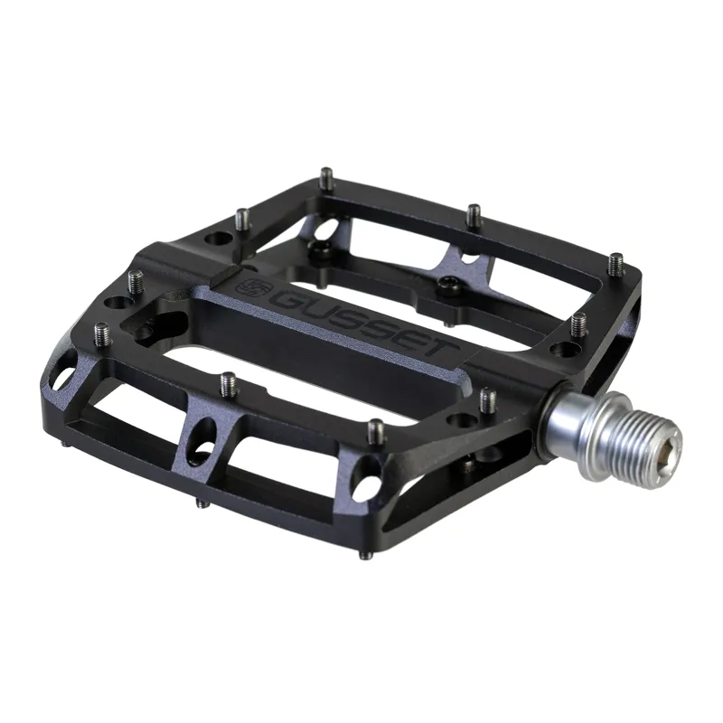Gusset Slim Jim CNC Aluminium Pedals - Stealth Black-2