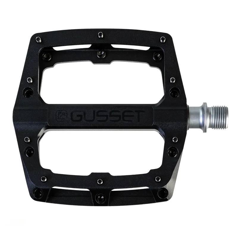 Gusset Slim Jim CNC Aluminium Pedals - Stealth Black-3