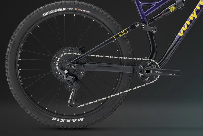 Whyte T-140 27 Junior Trail Full Suspension Bike in Purple with Black-2