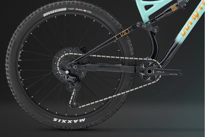 Whyte T-140 27 Junior Trail Full Suspension Bike in Gloss Green-4