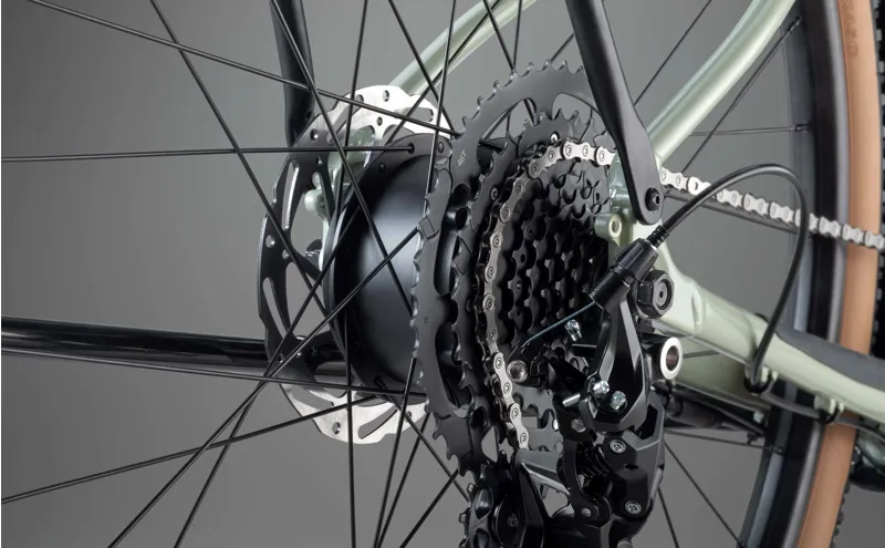 Whyte Rheo 3 ST Electric Hybrid Bike in Gloss Sage Green-10