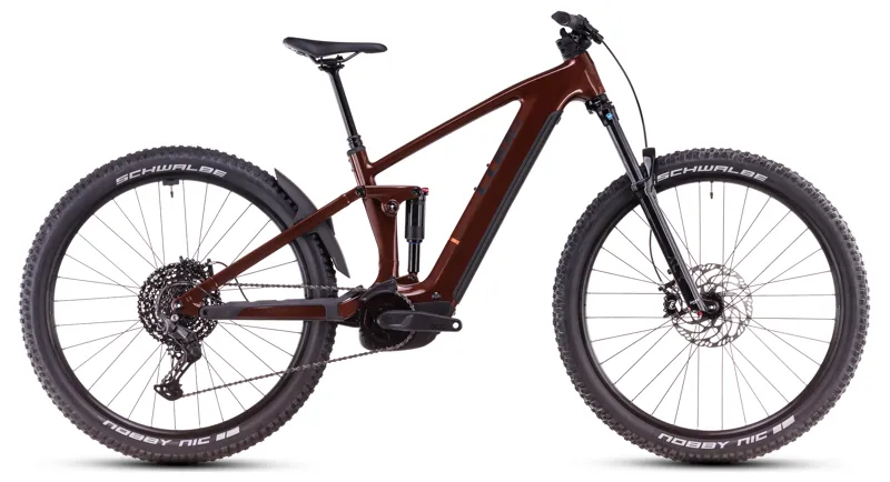 Cube Stereo Hybrid One44 Pro 800 Electric Bike in Bourbon/Black