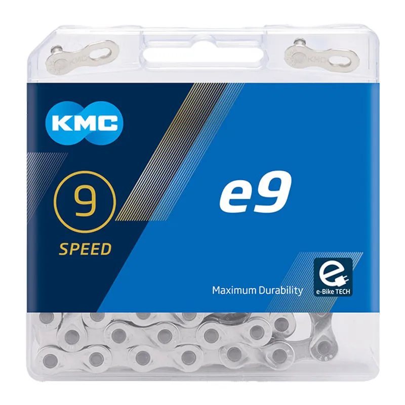 KMC E9 Silver Bike Chain 122L