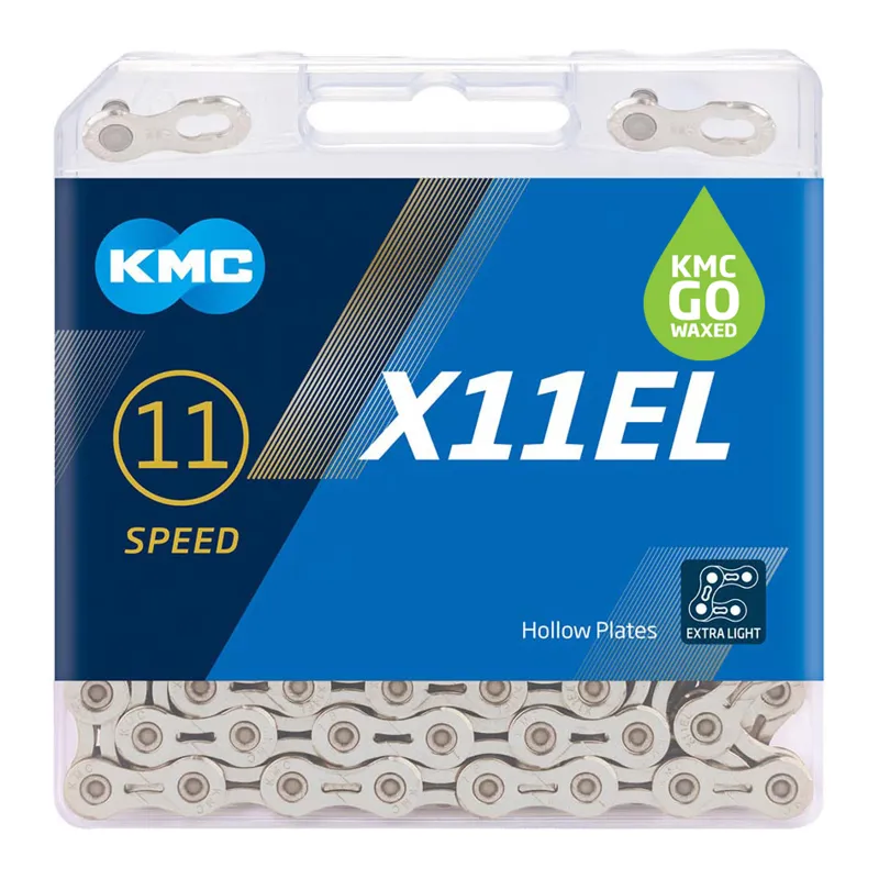 KMC X11EL Silver Waxed Bike Chain 118L