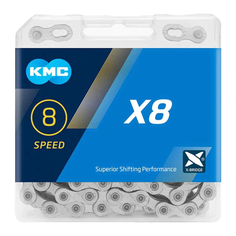 KMC X8 Silver Bike Chain 114L
