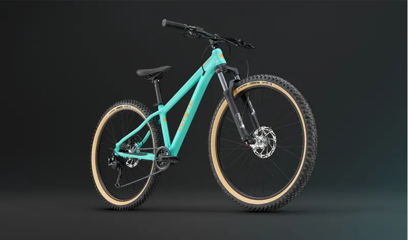 Whyte Secta 26 Hardtail Junior Mountain Bike in Aqua with Coral Orange-9